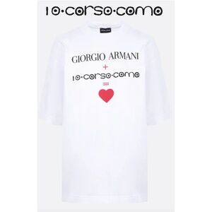 NWT Authentic GIORGIO ARMANI 10 Corso Como Italy Oversized Graphic T-Shirt M